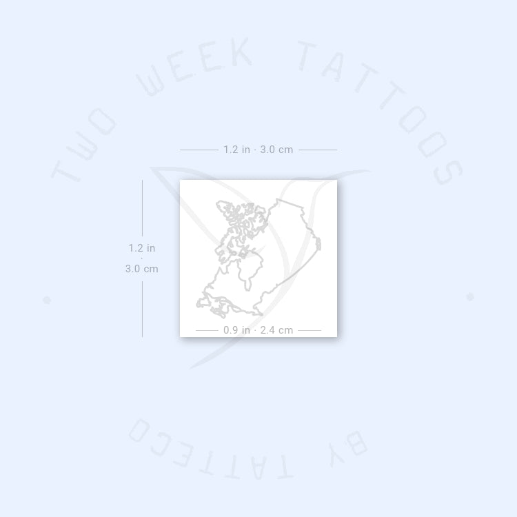 Canada Map Semi-Permanent Tattoo - Set of 2