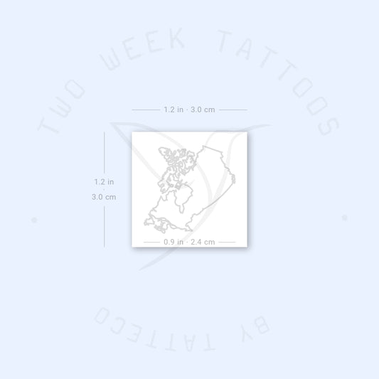 Tatuaje semipermanente del mapa de Canadá (juego de 2)