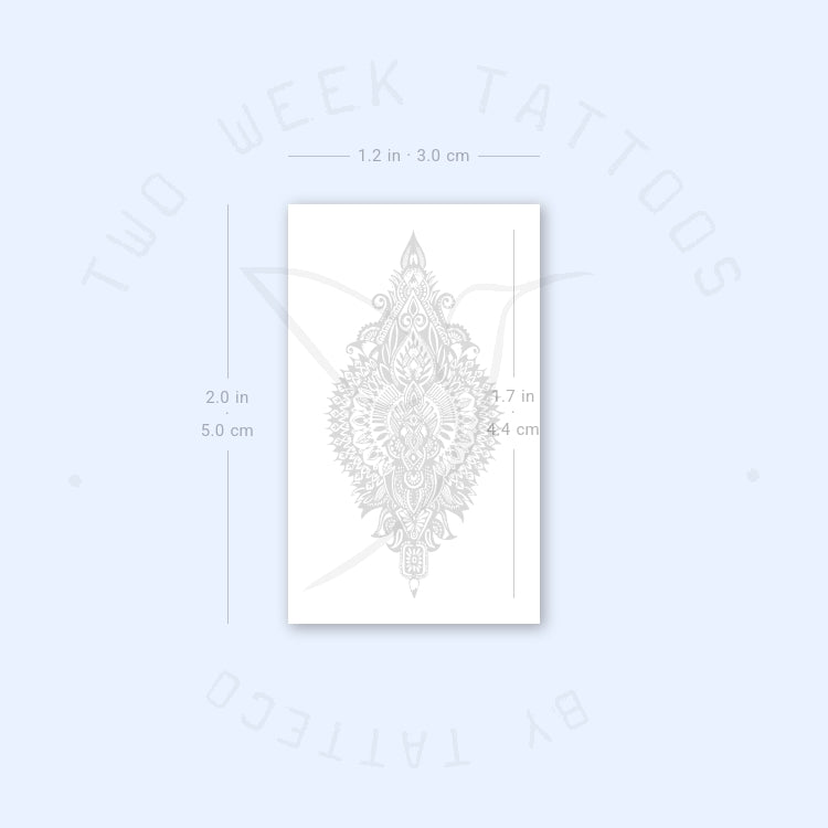 Ornamental Upper Back Semi-Permanent Tattoo - Set of 2