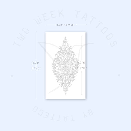 Ornamental Upper Back Semi-Permanent Tattoo - Set of 2