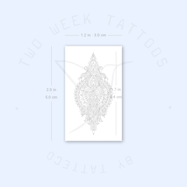 Ornamental Upper Back Semi-Permanent Tattoo - Set of 2