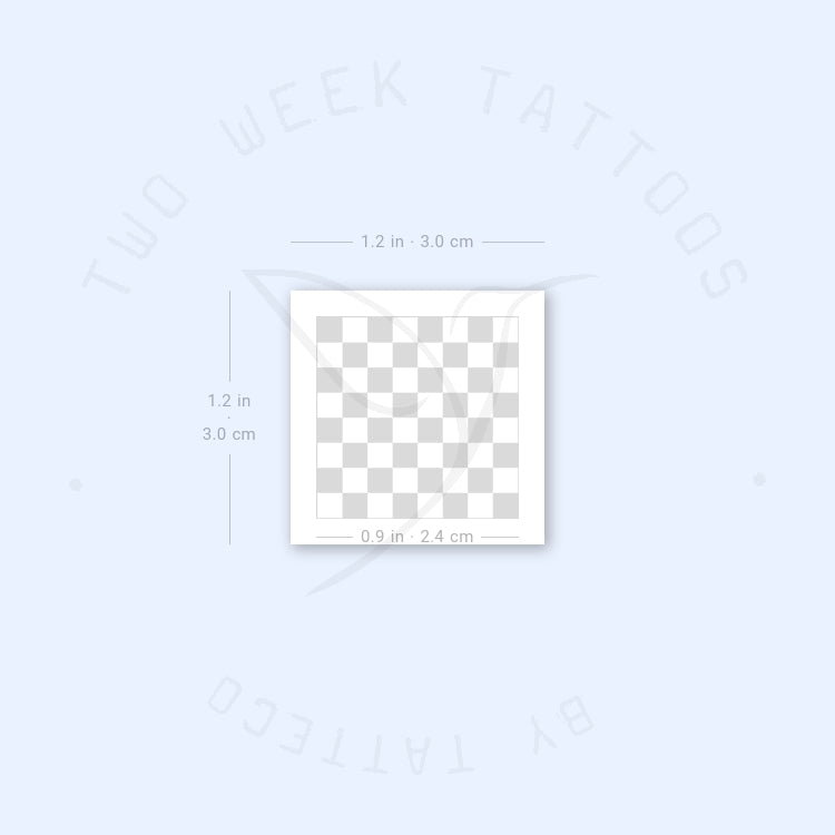 Chess Board Semi-Permanent Tattoo - Set of 2