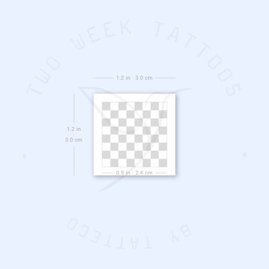 Chess Board Semi-Permanent Tattoo - Set of 2