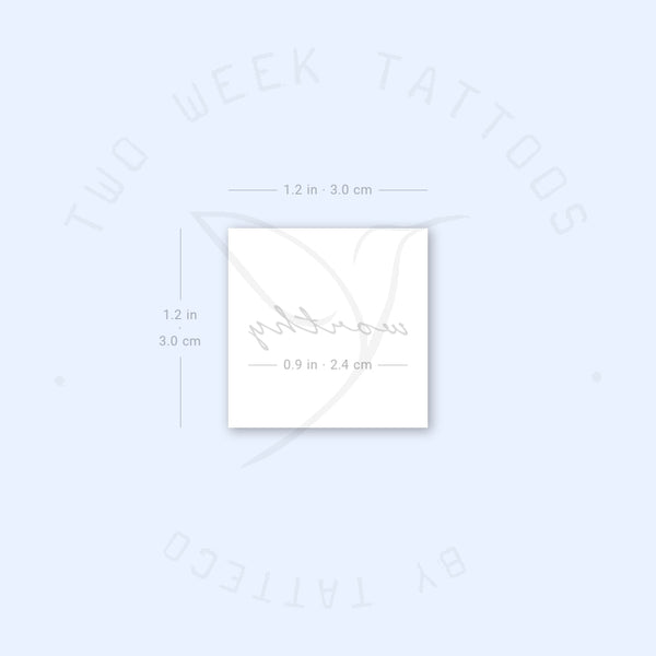 Worthy Semi-Permanent Tattoo - Set of 2
