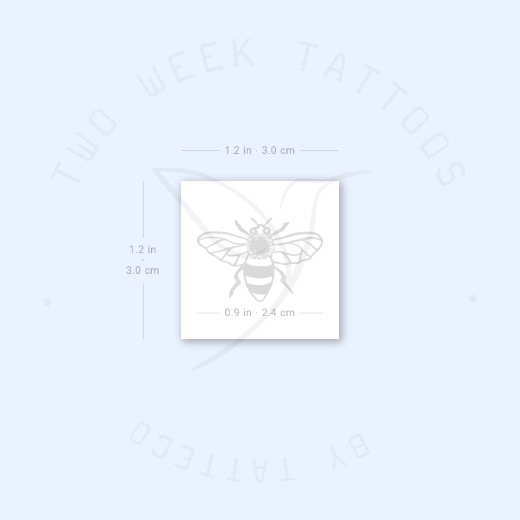 Hand-drawn Bee Semi-Permanent Tattoo - Set of 2