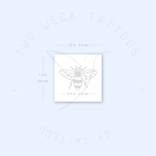 Hand-drawn Bee Semi-Permanent Tattoo - Set of 2
