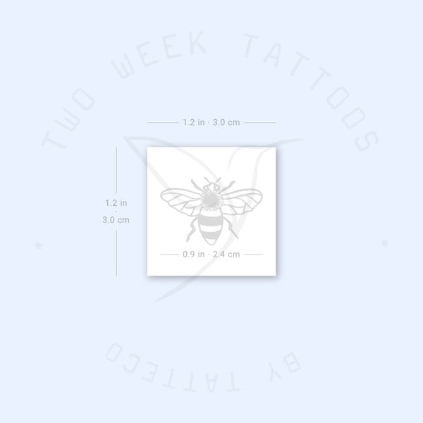Hand-drawn Bee Semi-Permanent Tattoo - Set of 2