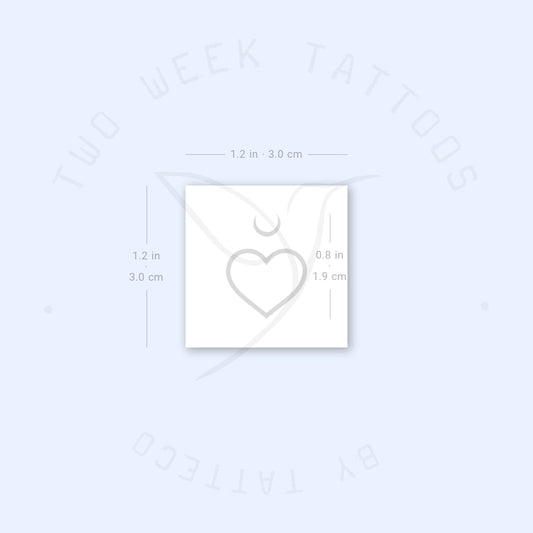 Tatuaje semipermanente de corazón y luna (juego de 2)