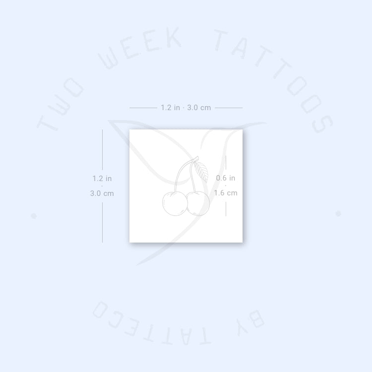 Cherry Couple Semi-Permanent Tattoo - Set of 2