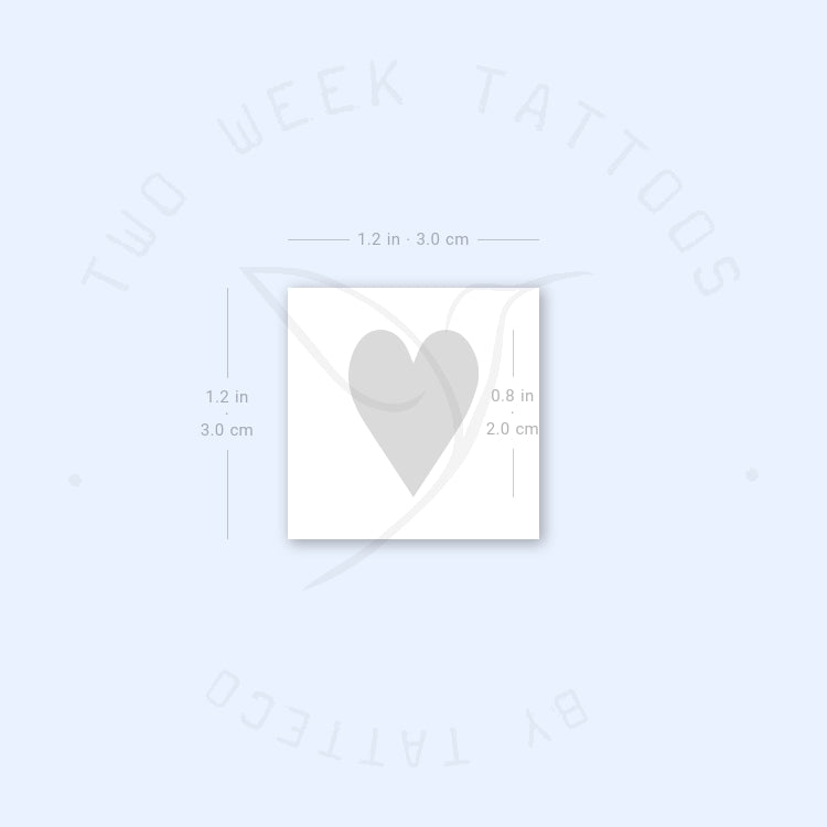 Black Heart Semi-Permanent Tattoo - Set of 2