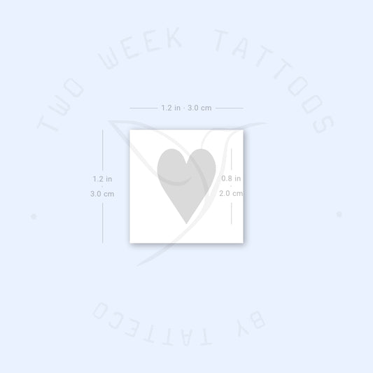 Black Heart Semi-Permanent Tattoo - Set of 2