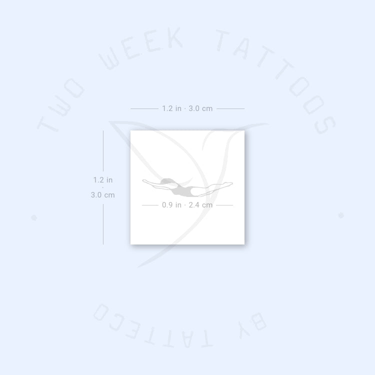 Swimmer Semi-Permanent Tattoo - Set of 2