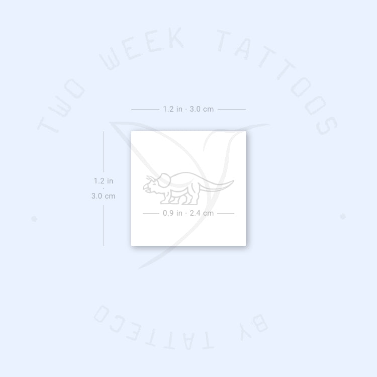 Triceratops Semi-Permanent Tattoo - Set of 2