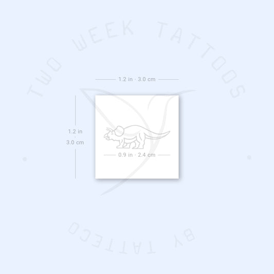 Tatuaje semipermanente de triceratops (juego de 2)