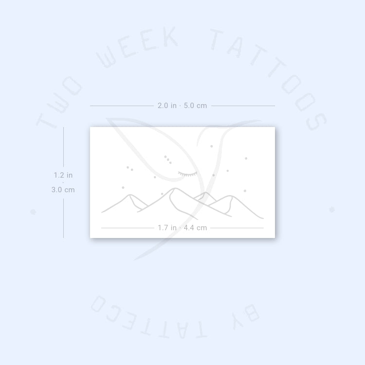 Sleeping Mountain Semi-Permanent Tattoo - Set of 2