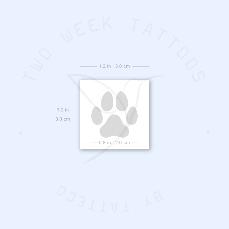 Dog Paw Semi-Permanent Tattoo - Set of 2
