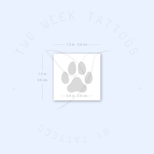 Dog Paw Semi-Permanent Tattoo - Set of 2