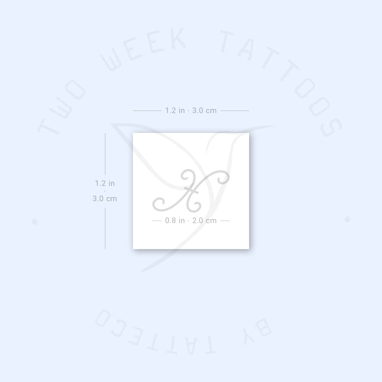 Pisces Symbol Semi-Permanent Tattoo - Set of 2