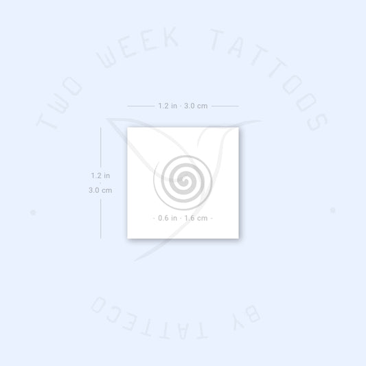 Tatuaje semipermanente de espiral pequeña - Juego de 2