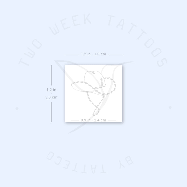 Cowboy Hat Semi-Permanent Tattoo - Set of 2