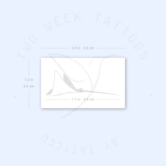 Tatuaje semipermanente de manta raya moteada (juego de 2)