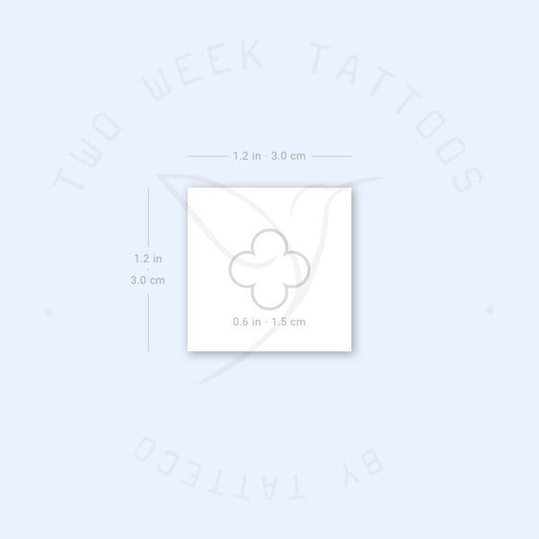 Fine Line Quatrefoil Semi-Permanent Tattoo - Set of 2