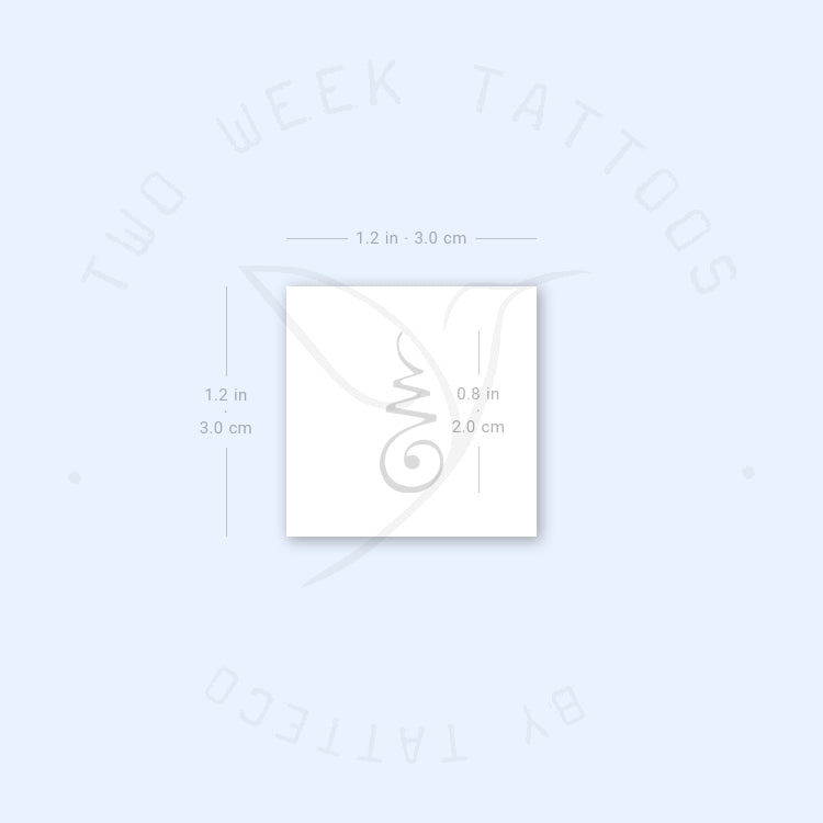 Thai Khomut Unalome Semi-Permanent Tattoo - Set of 2