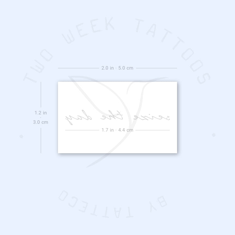 Seize The Day Semi-Permanent Tattoo - Set of 2