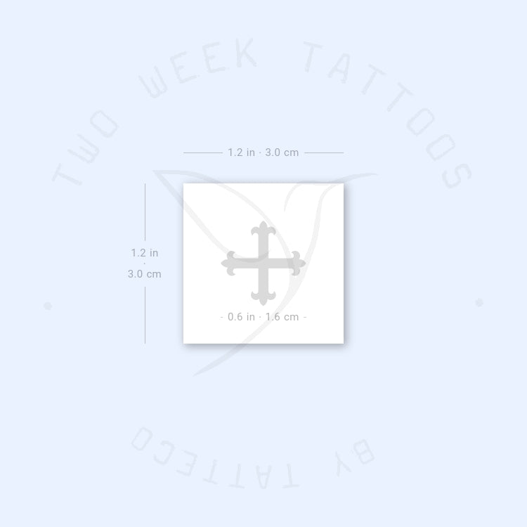Cross Fleury Semi-Permanent Tattoo - Set of 2