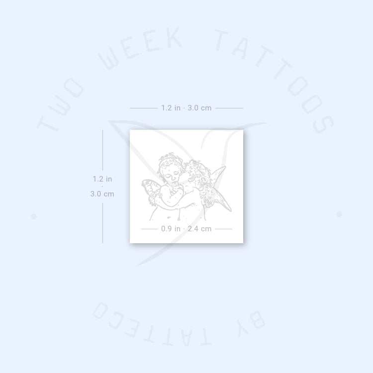 Tatuaje semipermanente pequeño de primer beso (juego de 2)