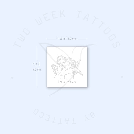 Tatuaje semipermanente pequeño de primer beso (juego de 2)