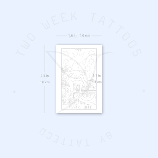 Tatuaje semipermanente de la carta del Tarot de la Estrella (juego de 2)