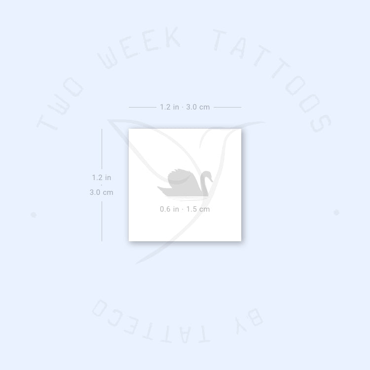 Swan Semi-Permanent Tattoo - Set of 2