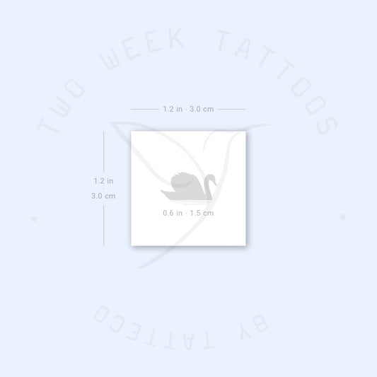 Swan Semi-Permanent Tattoo - Set of 2