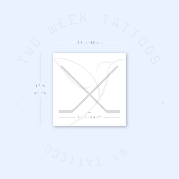 Hockey Sticks Semi-Permanent Tattoo - Set of 2