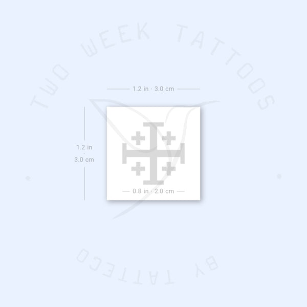 Jerusalem Cross Semi-Permanent Tattoo - Set of 2