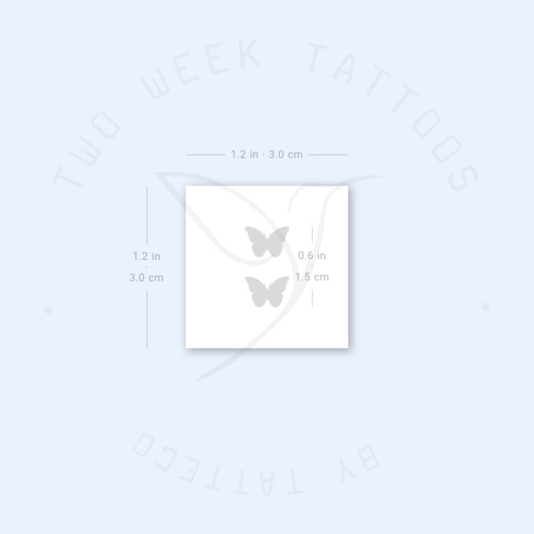 Butterfly Couple Semi-Permanent Tattoo - Set of 2