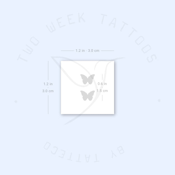Butterfly Couple Semi-Permanent Tattoo - Set of 2
