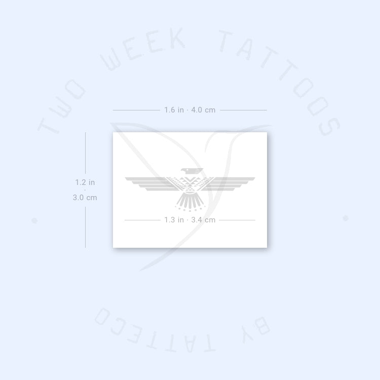 Tatuaje semipermanente pequeño de Thunderbird (juego de 2)