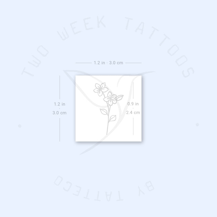 Tiny Flowers Semi-Permanent Tattoo - Set of 2