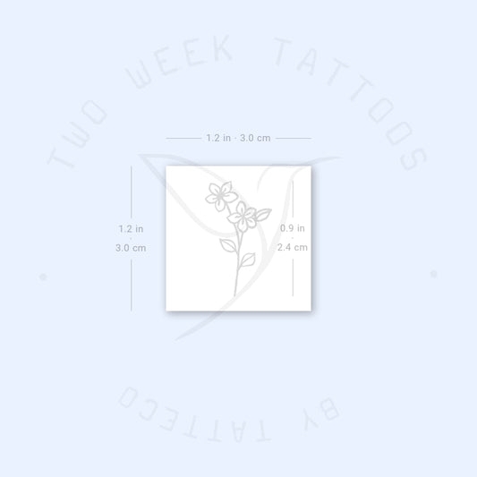 Tiny Flowers Semi-Permanent Tattoo - Set of 2