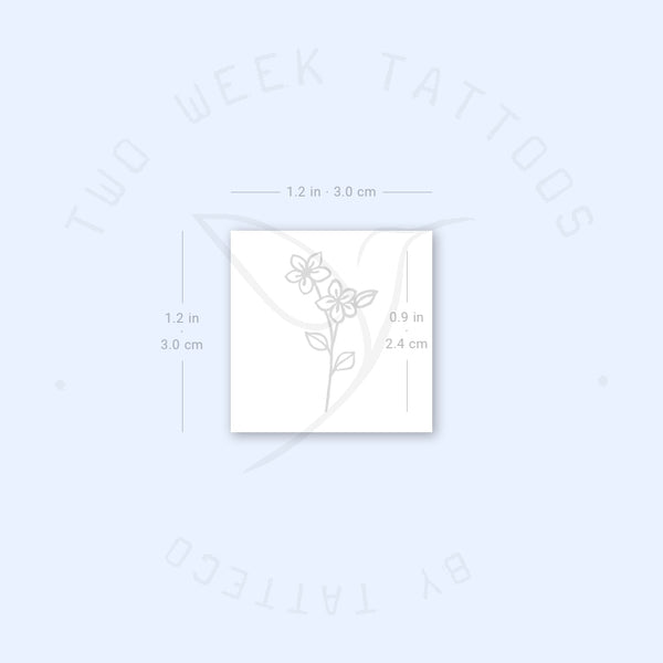 Tiny Flowers Semi-Permanent Tattoo - Set of 2