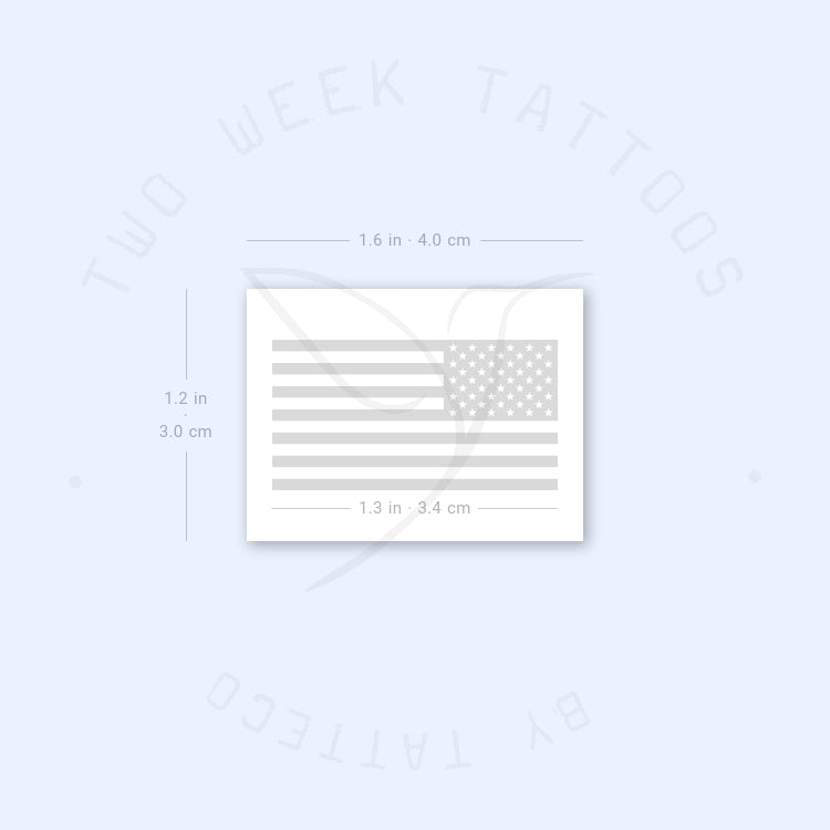 USA Flag Semi-Permanent Tattoo - Set of 2