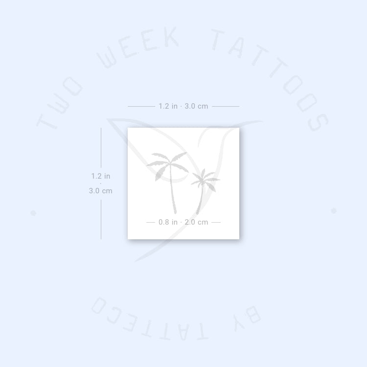 Palm Trees Semi-Permanent Tattoo - Set of 2