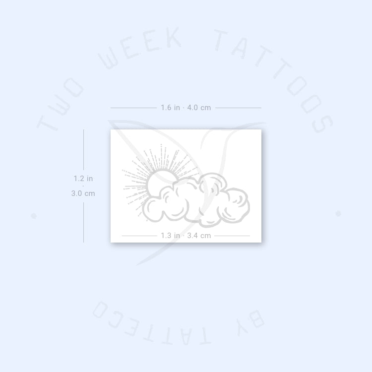 Cloudy Day Semi-Permanent Tattoo - Set of 2