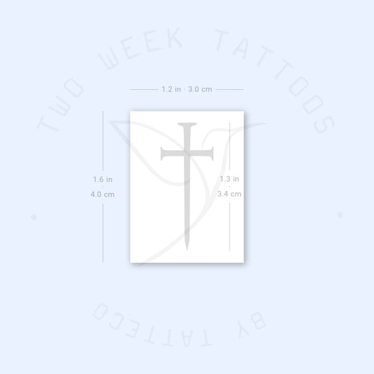 Cross Sword Semi-Permanent Tattoo - Set of 2