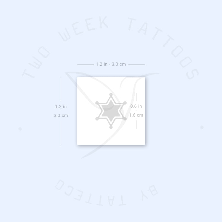 Tatuaje semipermanente de la estrella del sheriff (juego de 2)