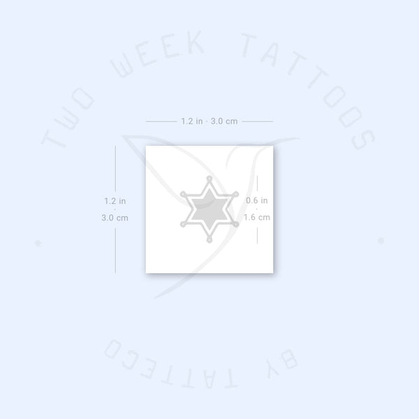 Sheriff Star Semi-Permanent Tattoo - Set of 2