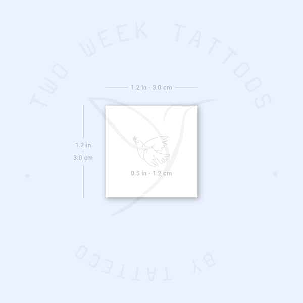 Tiny Dove Of Peace Semi-Permanent Tattoo - Set of 2