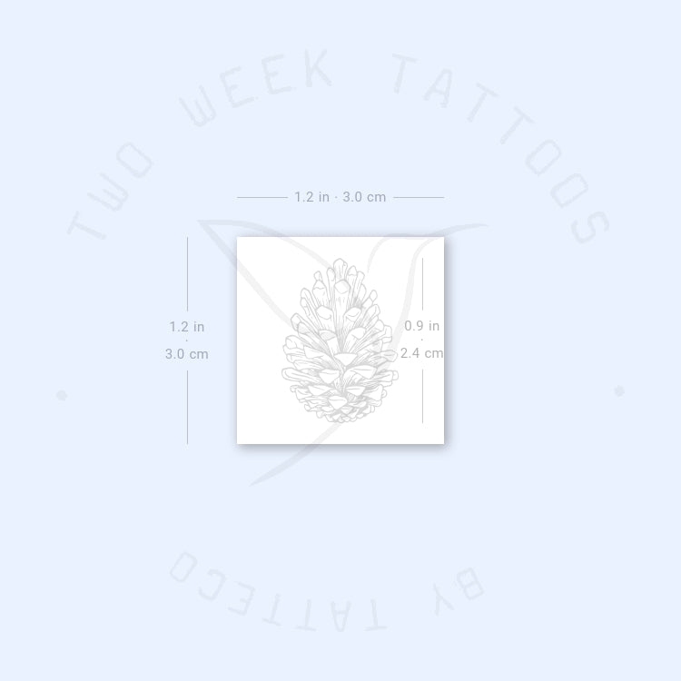Pine Cone Semi-Permanent Tattoo - Set of 2